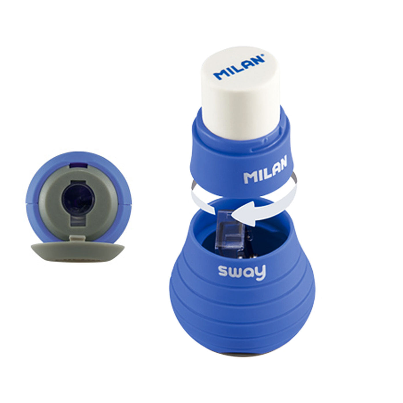 Milan Sway Mix 2 in 1 Pencil Eraser and Sharpener set for school