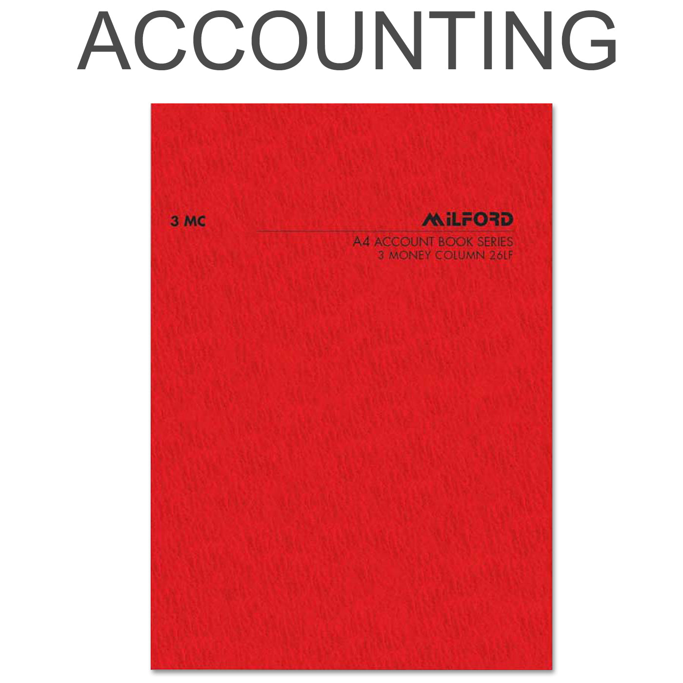 Milford A4 3 Money Column 1R8 26 Leaf Limp Account Book