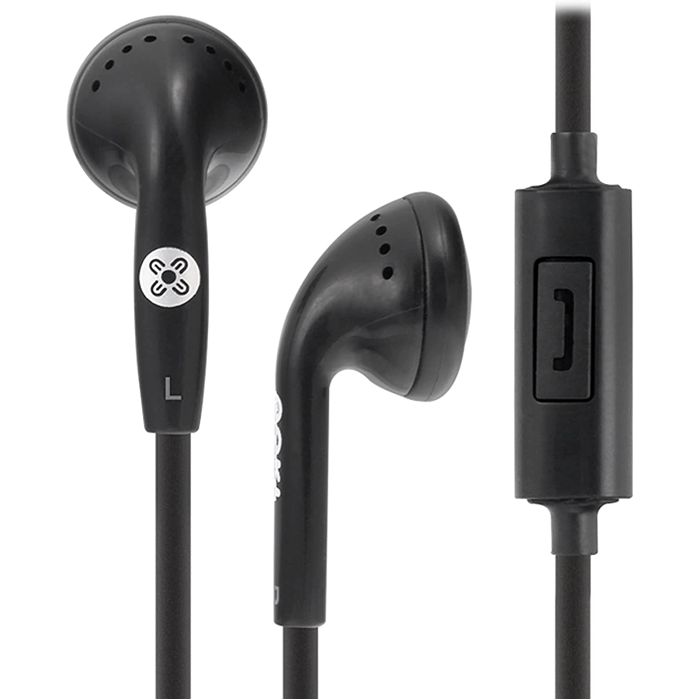 Moki Earphones With Microphone Black