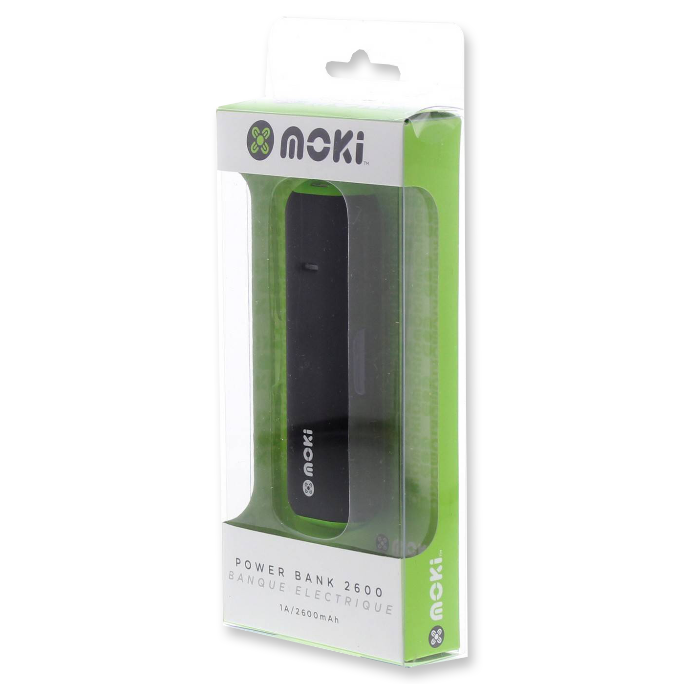 Moki Power Bank 2600 Black 5V/1A