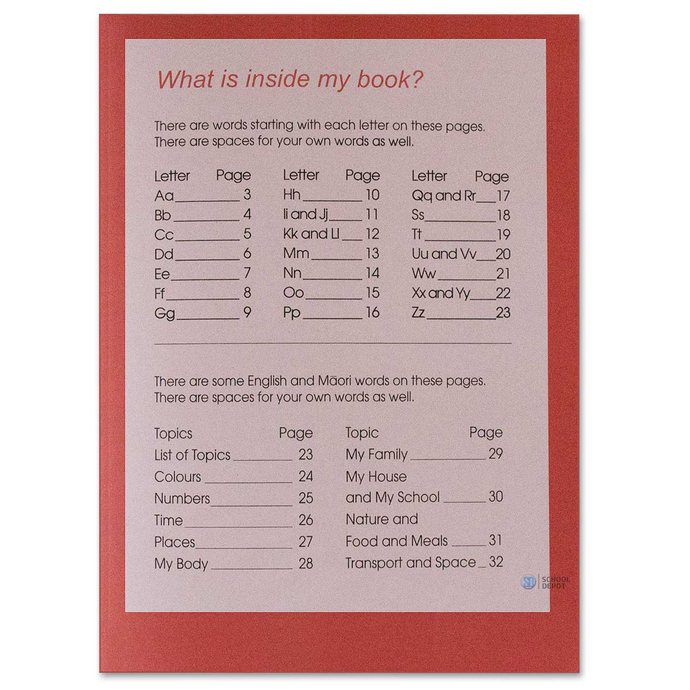 NZCER My Words Book Writing & Spelling Aid in Junior Classes