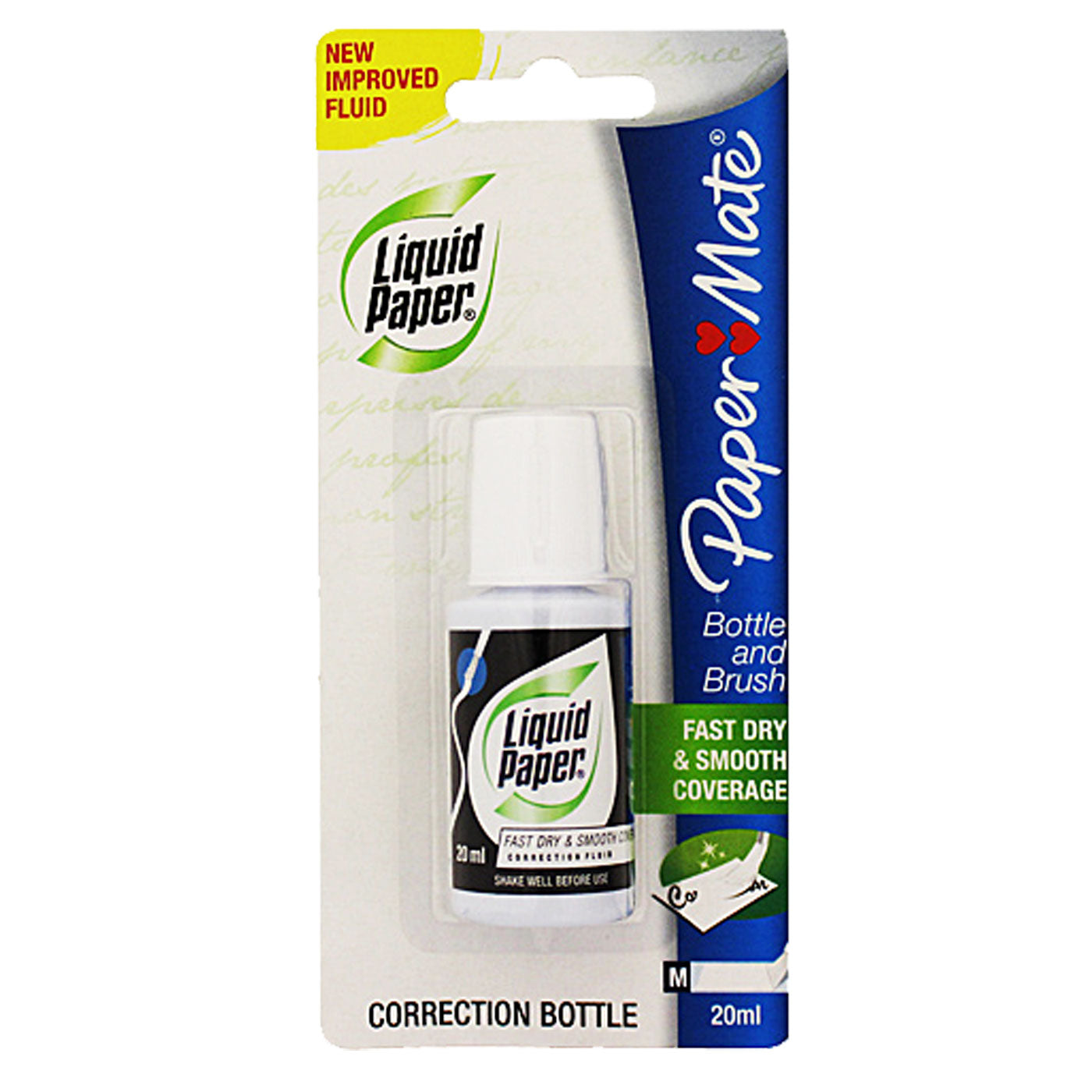 Papermate Correction Fluid Bottle and Brush 20 ml