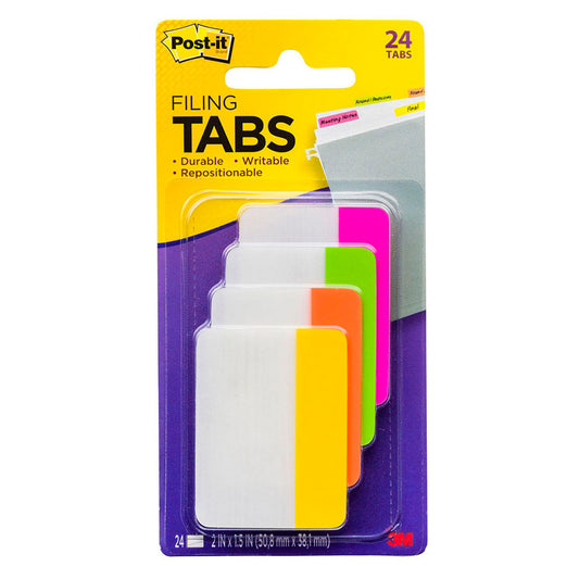 Post-it Filing Tabs 686-PLOY 50x38mm Pack of 24