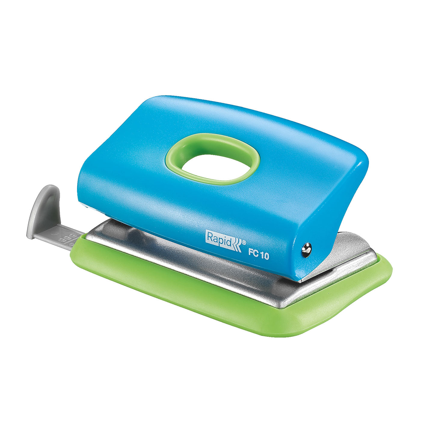 Rapid 2 Hole Punch FC10 Blue/Green 10 Sheet - School Depot NZ