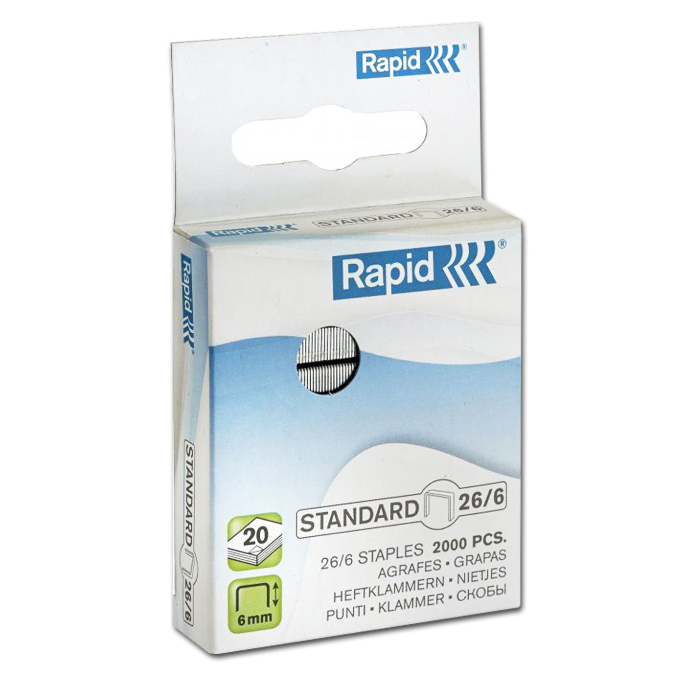 Rapid 26/6 MM Staples Pack 2000