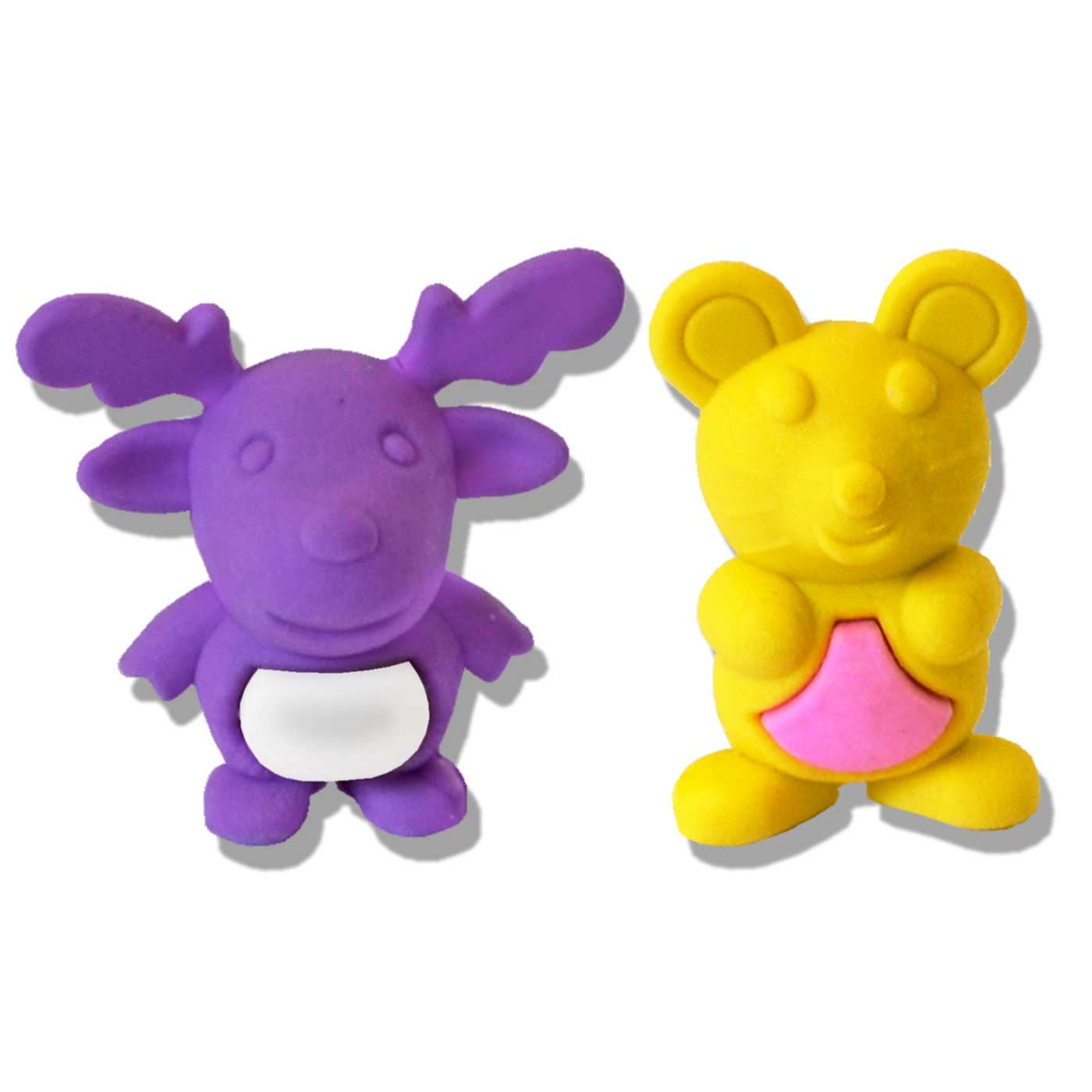 Fancy Pencil Erasers Pair of 2 Animals - School Depot NZ 2