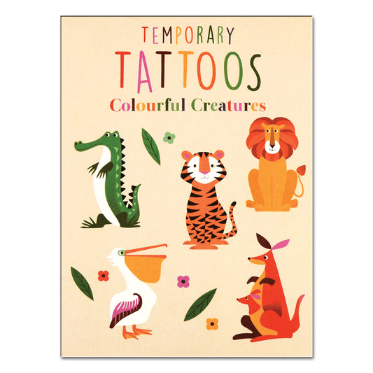 Rex London Temporary Tattoos Colourful Creatures 2 Sheets