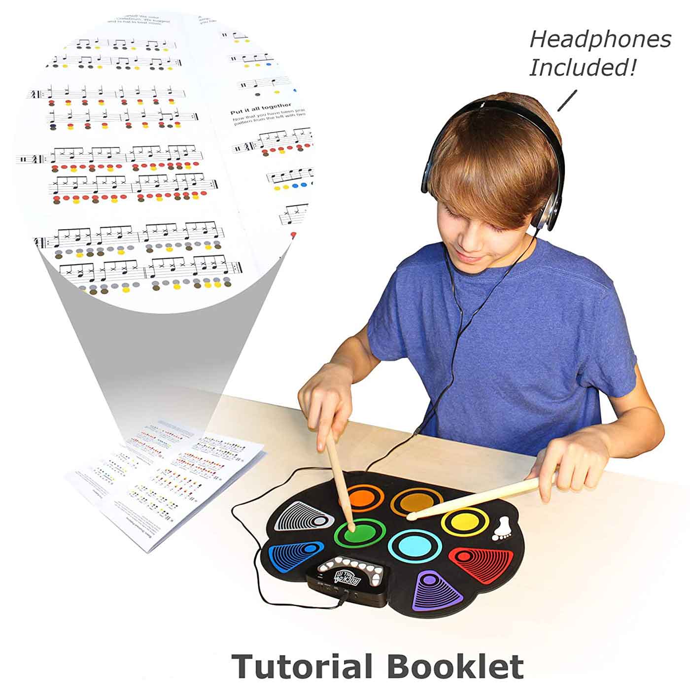 Rock and Roll It Electronic Drum Flexible Colour Coded