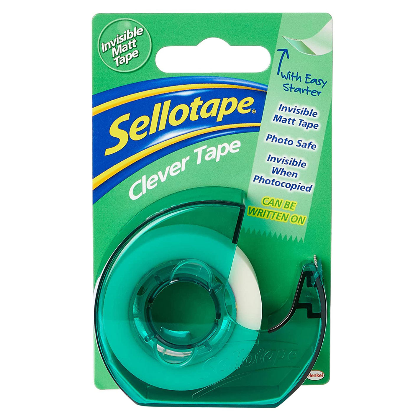 Sellotape Clever Invisible Tape On Dispenser 18mm x 25m