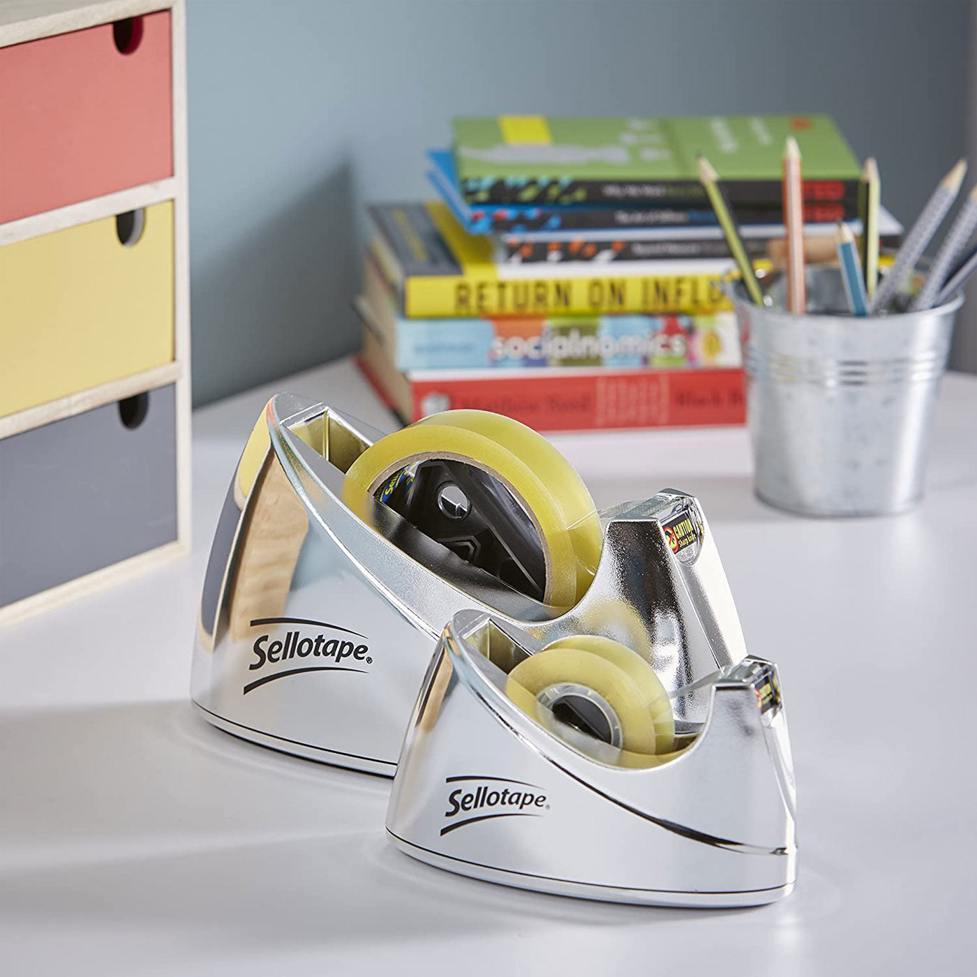 Sellotape Tape Dispenser Chrome Large