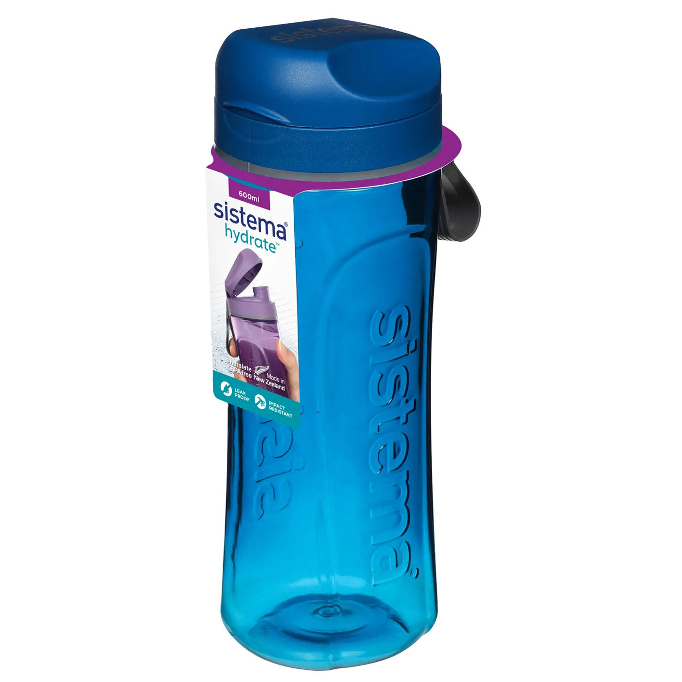 Sistema Hydrate Students Drink Bottle 600ml Blue