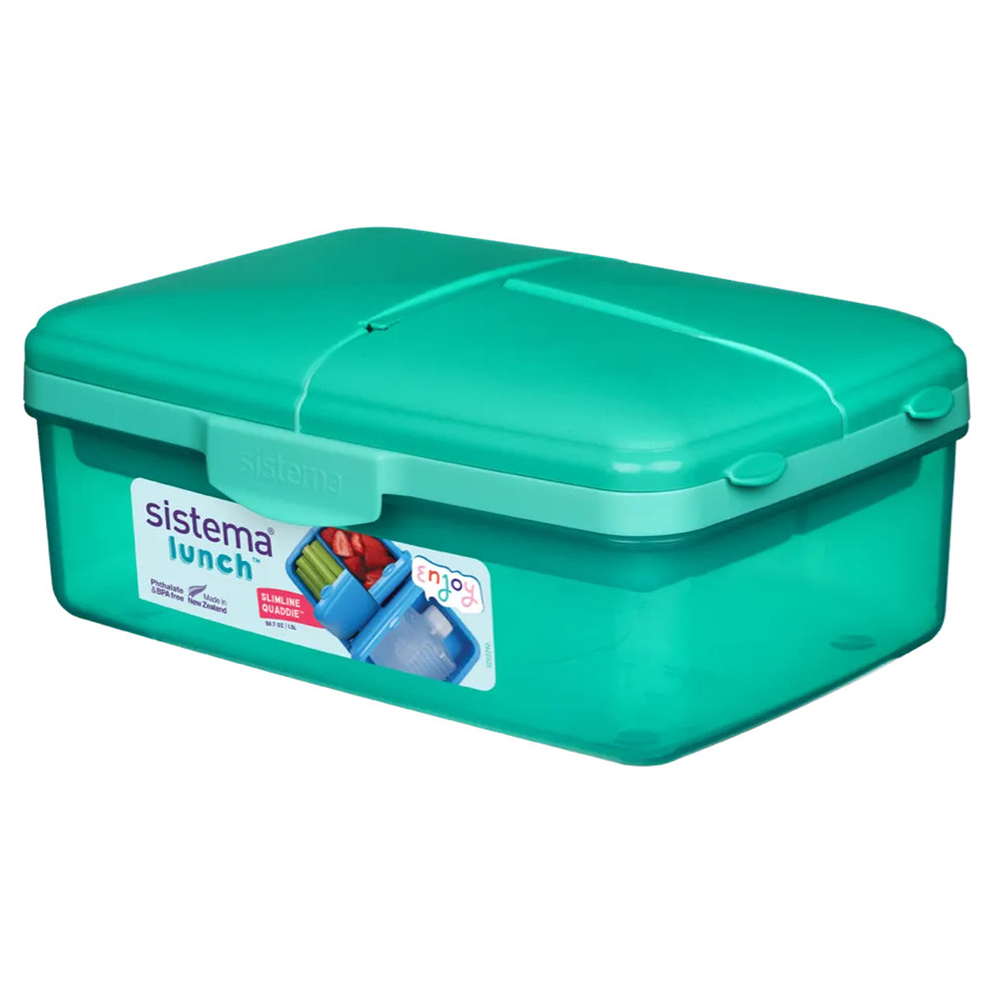 Sistema Lunch Box with Bottle Multi-Compartment 1.5L Green