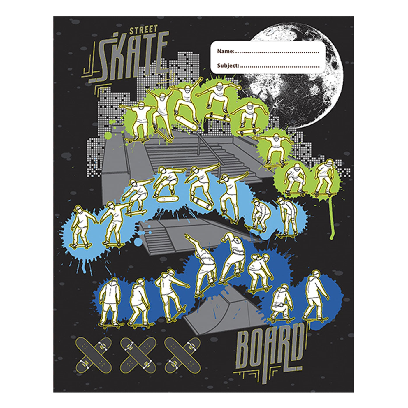 Spencil Book Cover 1B5 Skate Paint Pack 3 Assorted