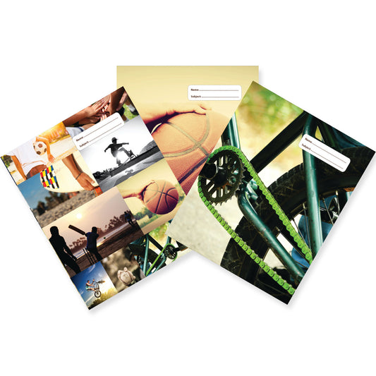 Spencil Slip-On Book Cover 1B5 Collage 3 Pack Assorted