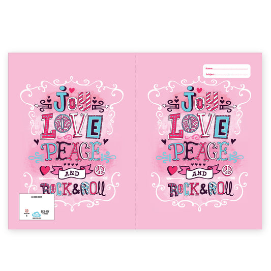 Spencil Exercise Book Cover A4 - Love Joy Peace