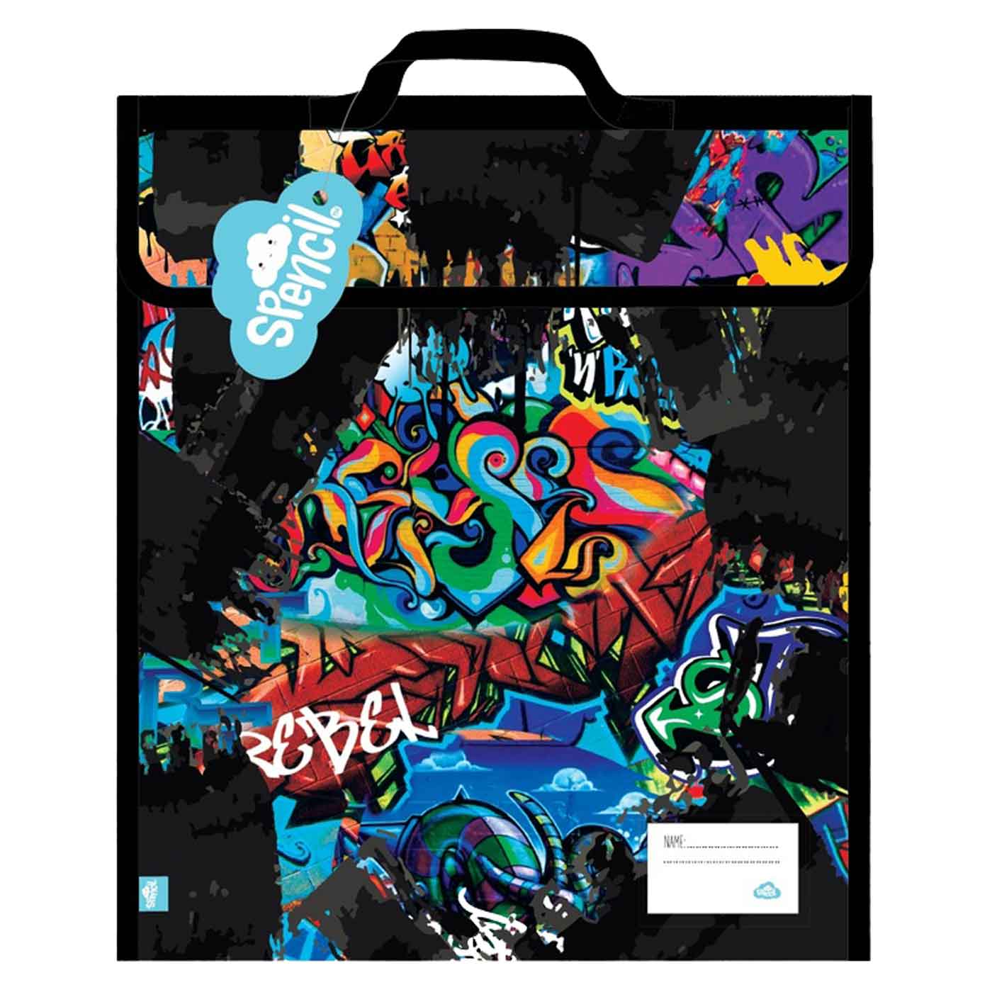 Spencil Homework & Book Bag Street Art 37 x 45cm