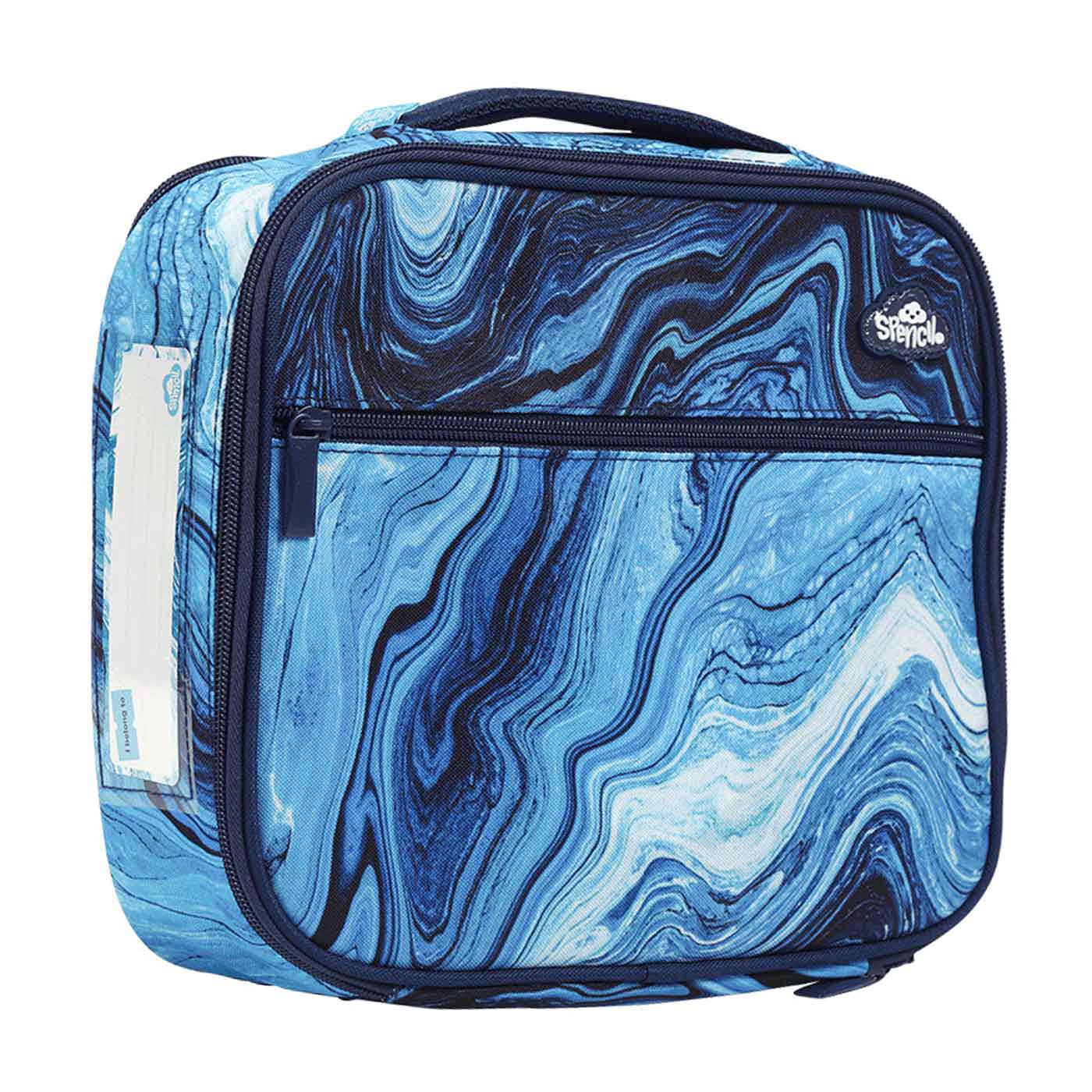 Spencil Lunch Bag Insulated Ocean Marble 24 x 29 x 9cm