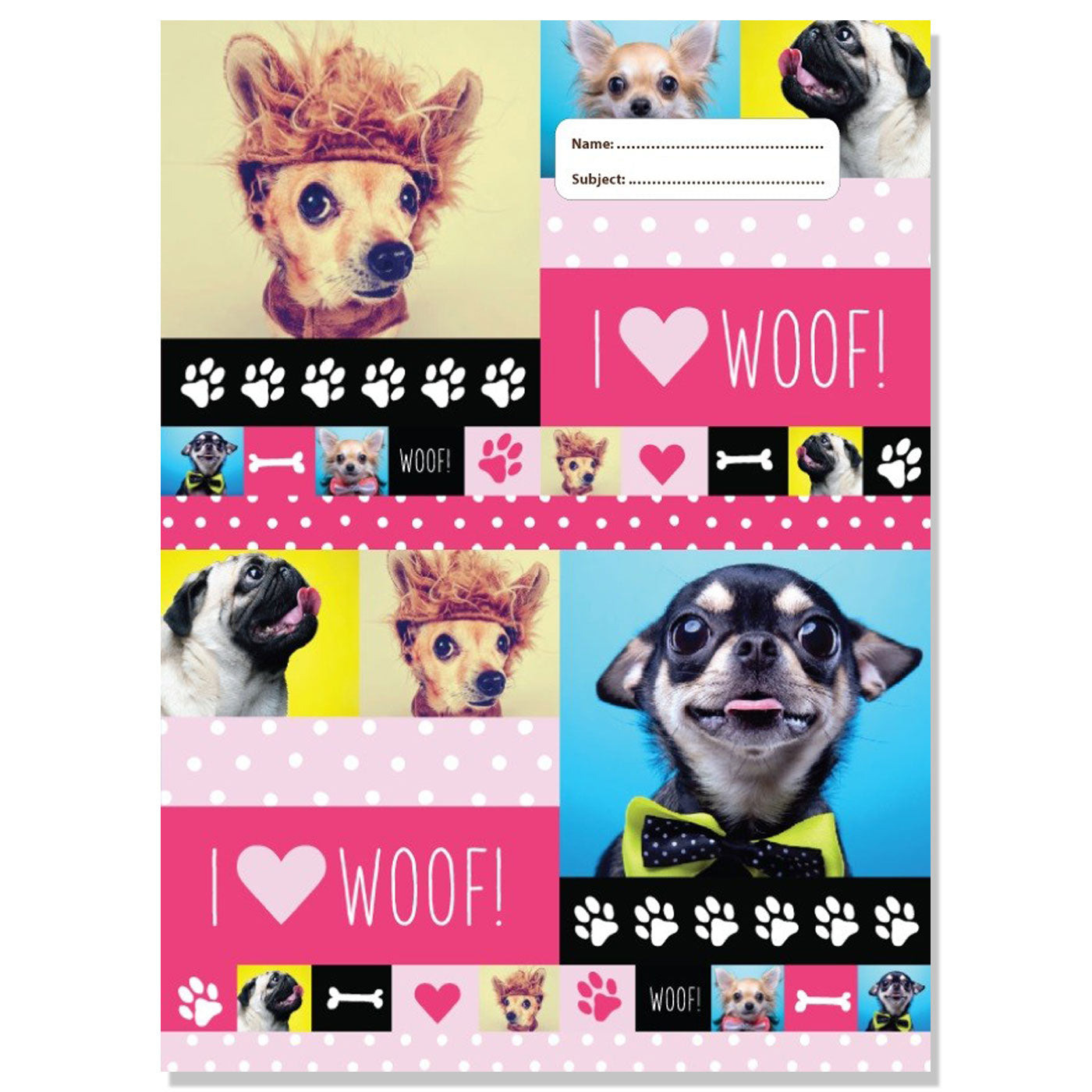 Scrapbook Cover Pack 3 Assorted 25 x 34 cm Woof