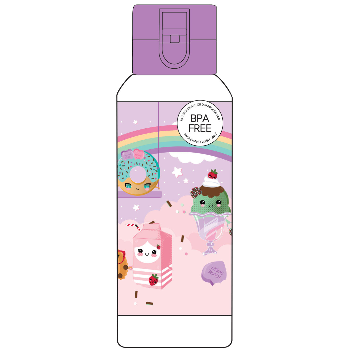 Spencil Spill-Proof Water Bottle Everyday is Sundae 650 ml - School Depot