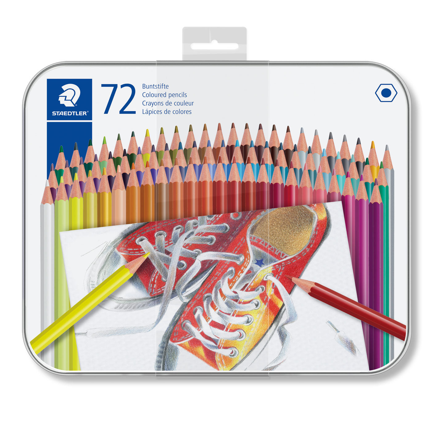 Staedtler Coloured Pencils 175 Tin Case of 72 Assorted Colours