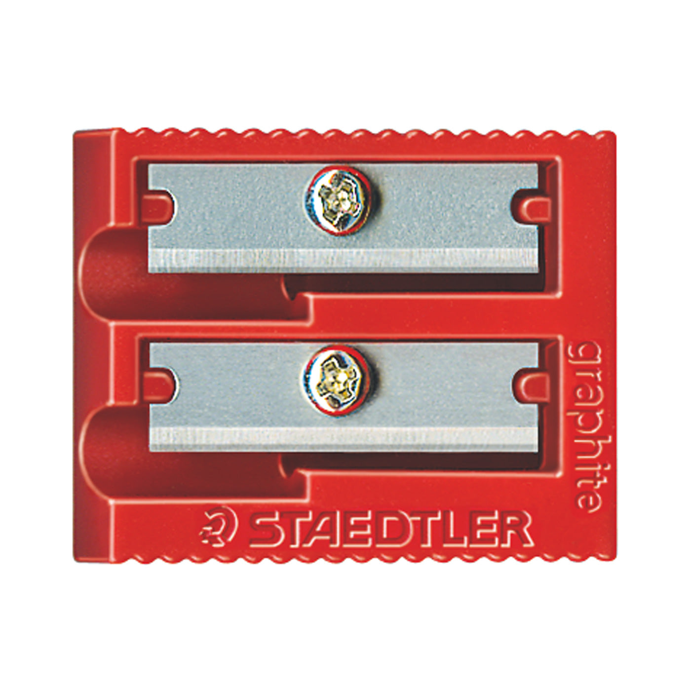 Red Staedtler Pencil Sharpener Plastic Double Hole - School Depot NZ