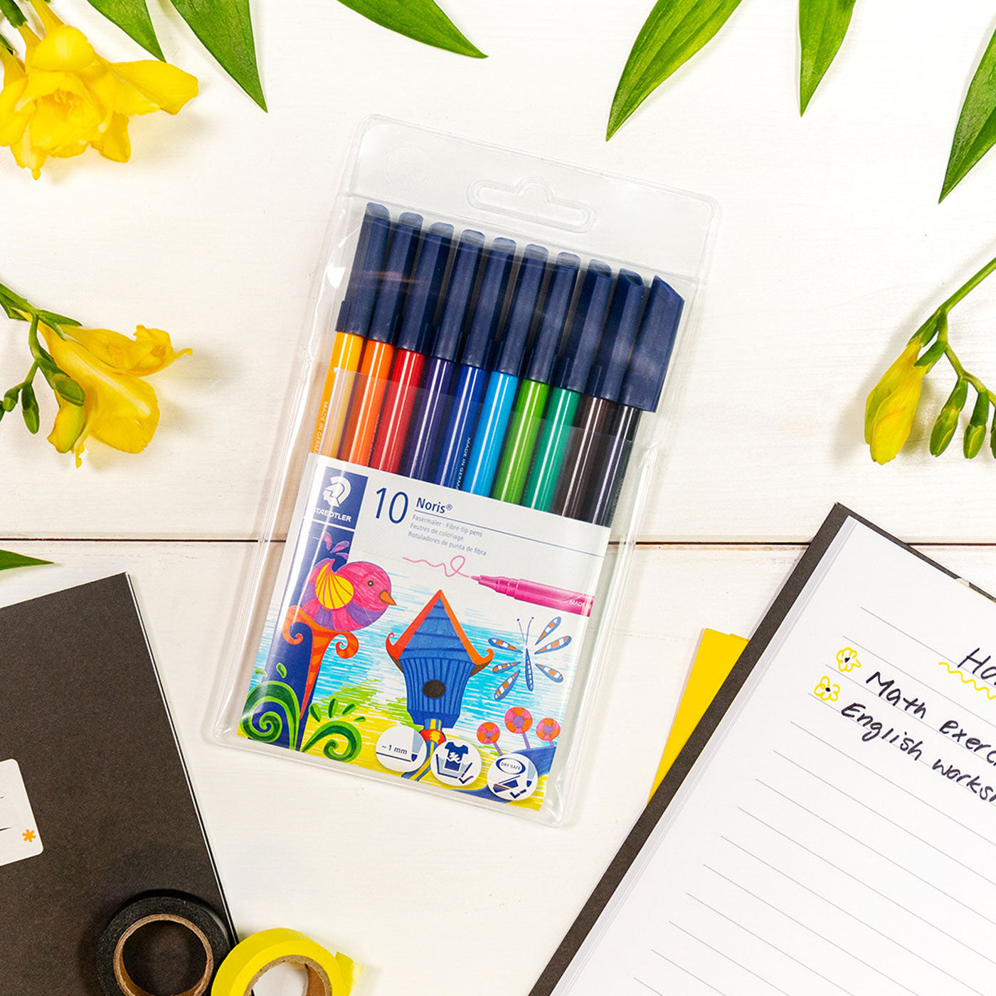 Staedtler Fibre Tip Felt Pens Noris Club 10 Shades