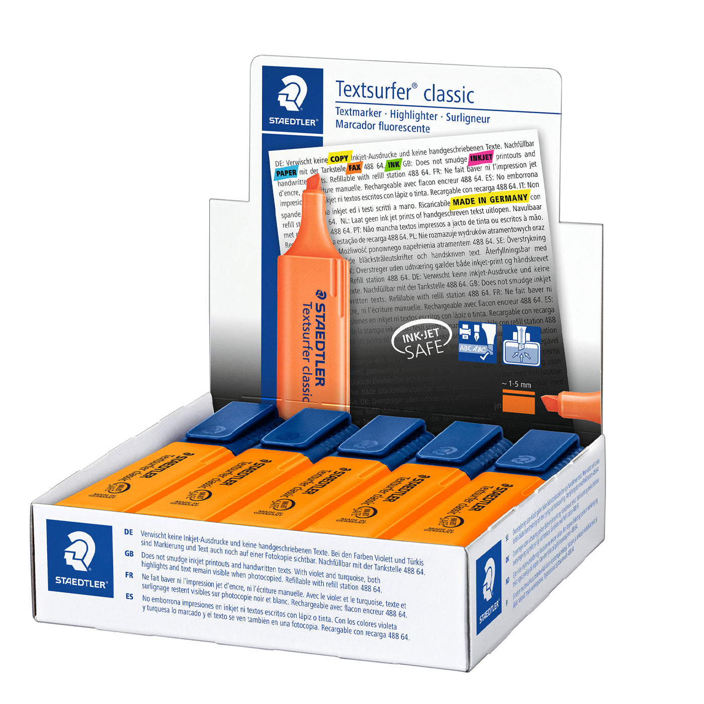 Staedtler-Highlighter-Textsurfer-Classic-Orange-Display Box-of-10
