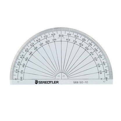 Staedtler Protractor 10cm 180 Degrees Clear