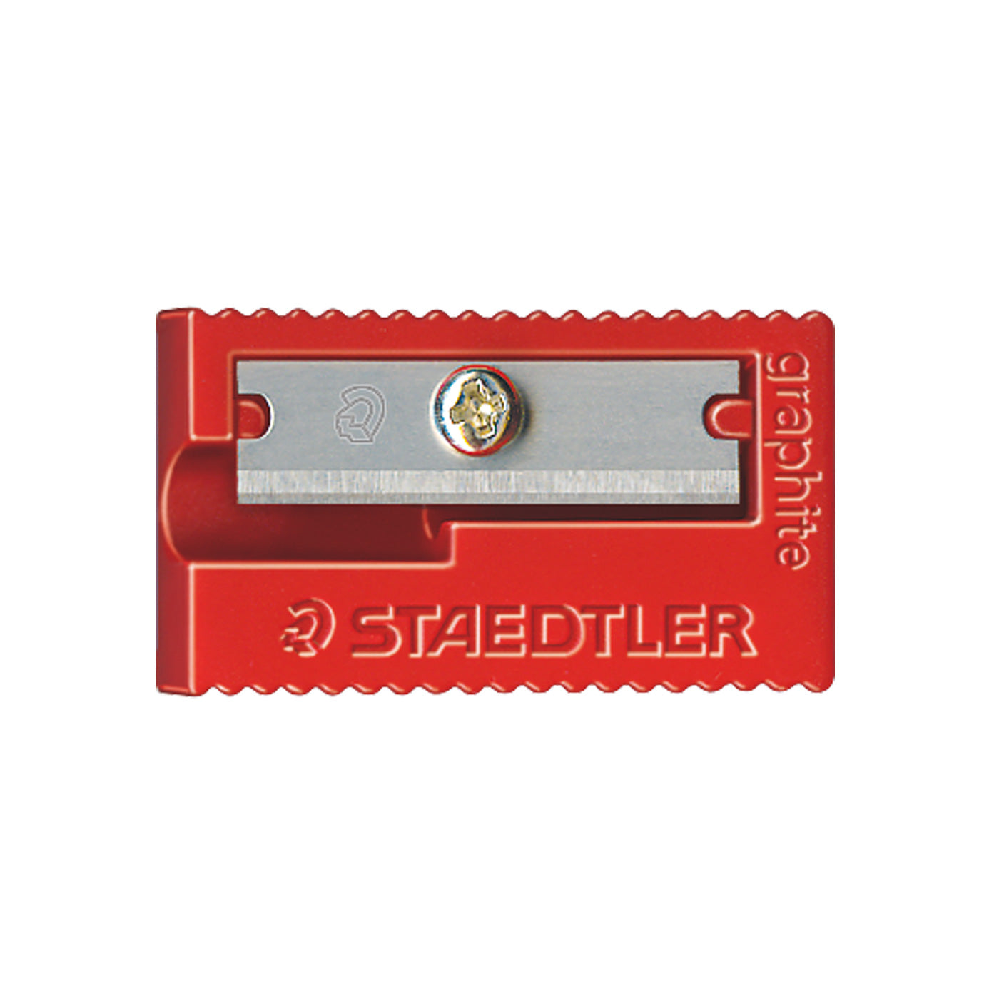Red Single Hole Plastic Pencil Sharpener - Staedtler