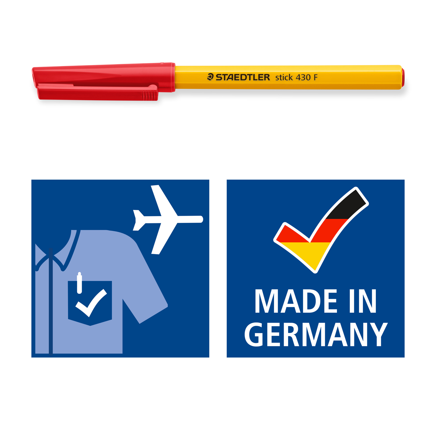 Staedtler Ballpoint Pen Stick 430 Fine Red