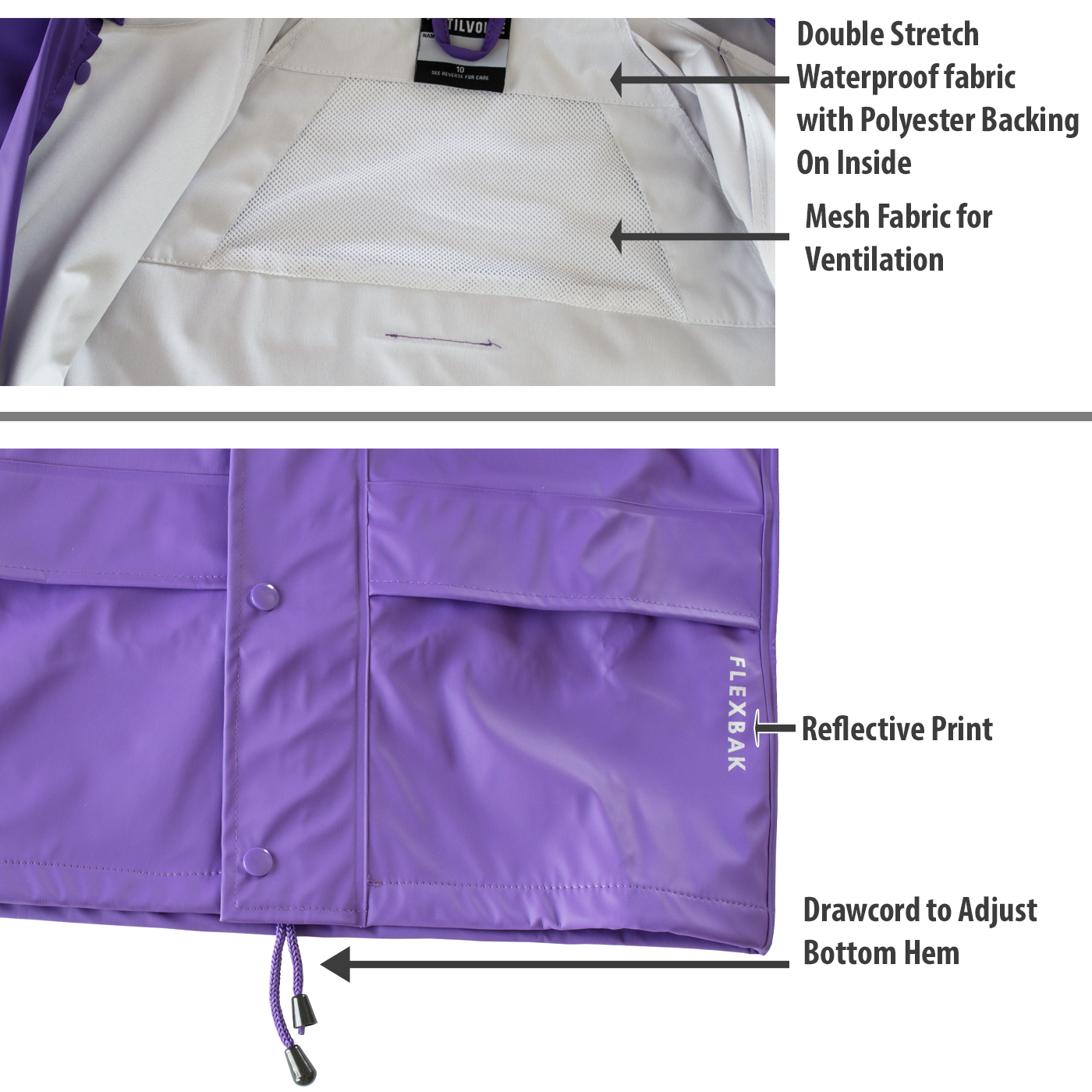 Stilvolle-Raincoat-Flexbak-Hooded-Purple-Features