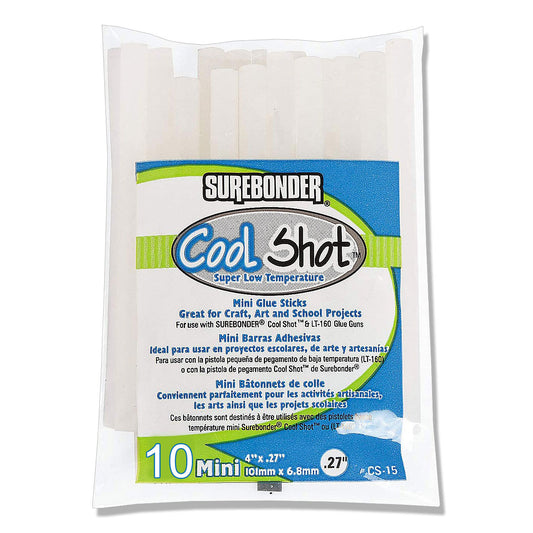 Surebonder CS-15 Cool Shot Mini Glue Sticks 6.8x101mm Pack of 10