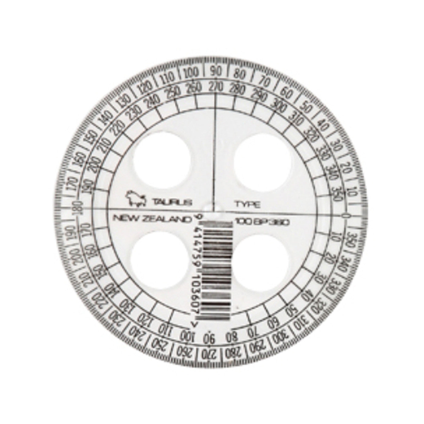 Protractor - Taurus 10 cm 360° Protractor - School Depot NZ