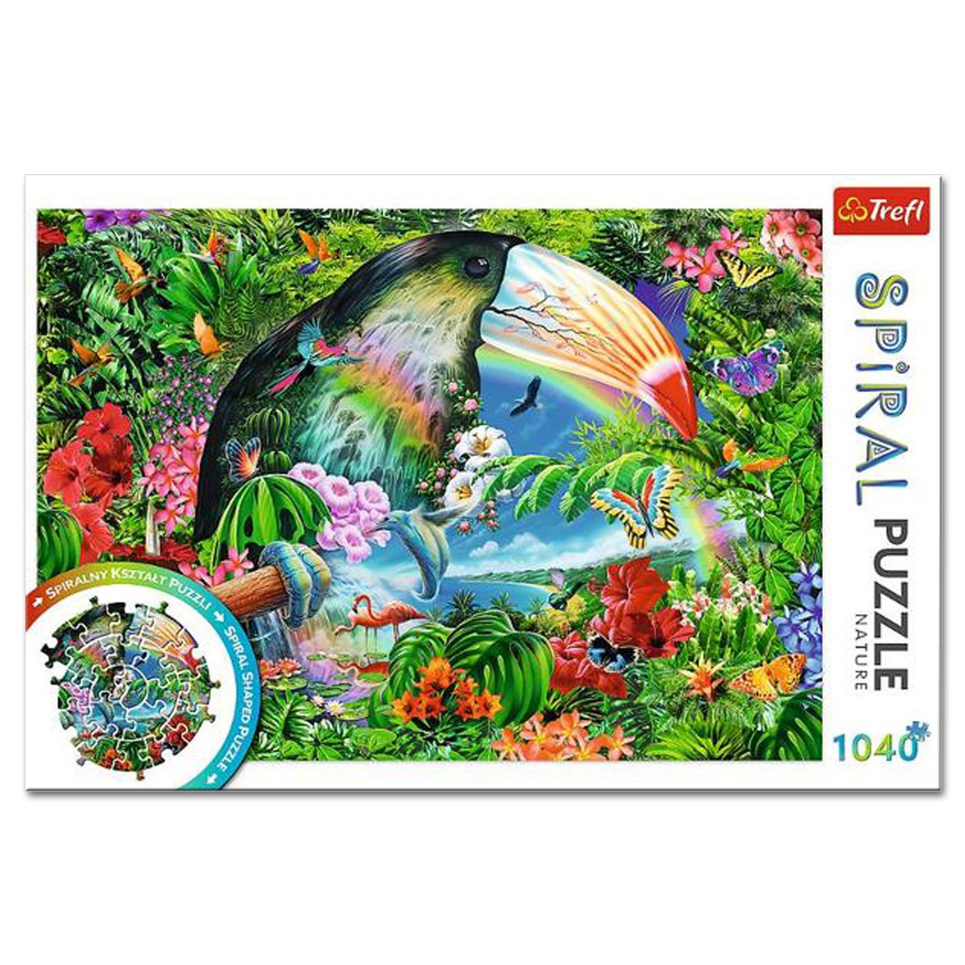 Trefl Premium Spiral Puzzle Tropical Animals 1040 Pieces 68 x 48cm
