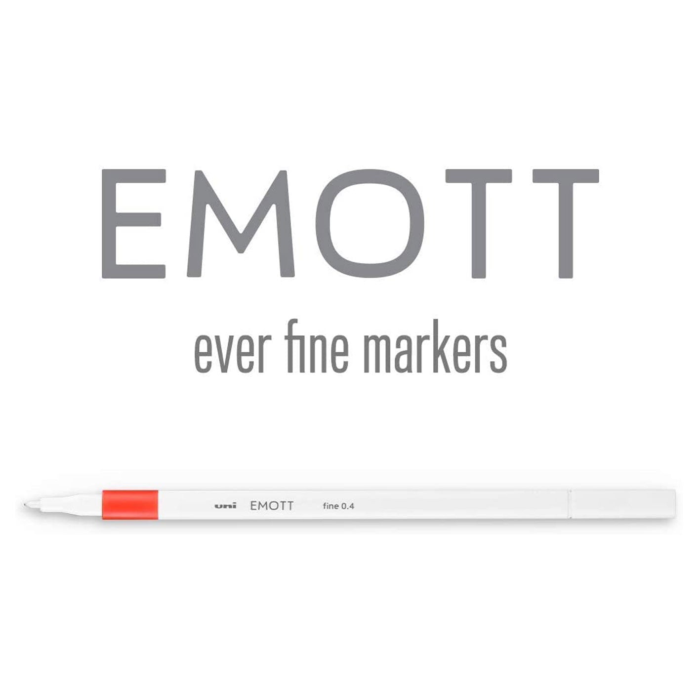 Uni Emott Fineliners Everfine 0.4mm No.1 Assorted 5 Pack