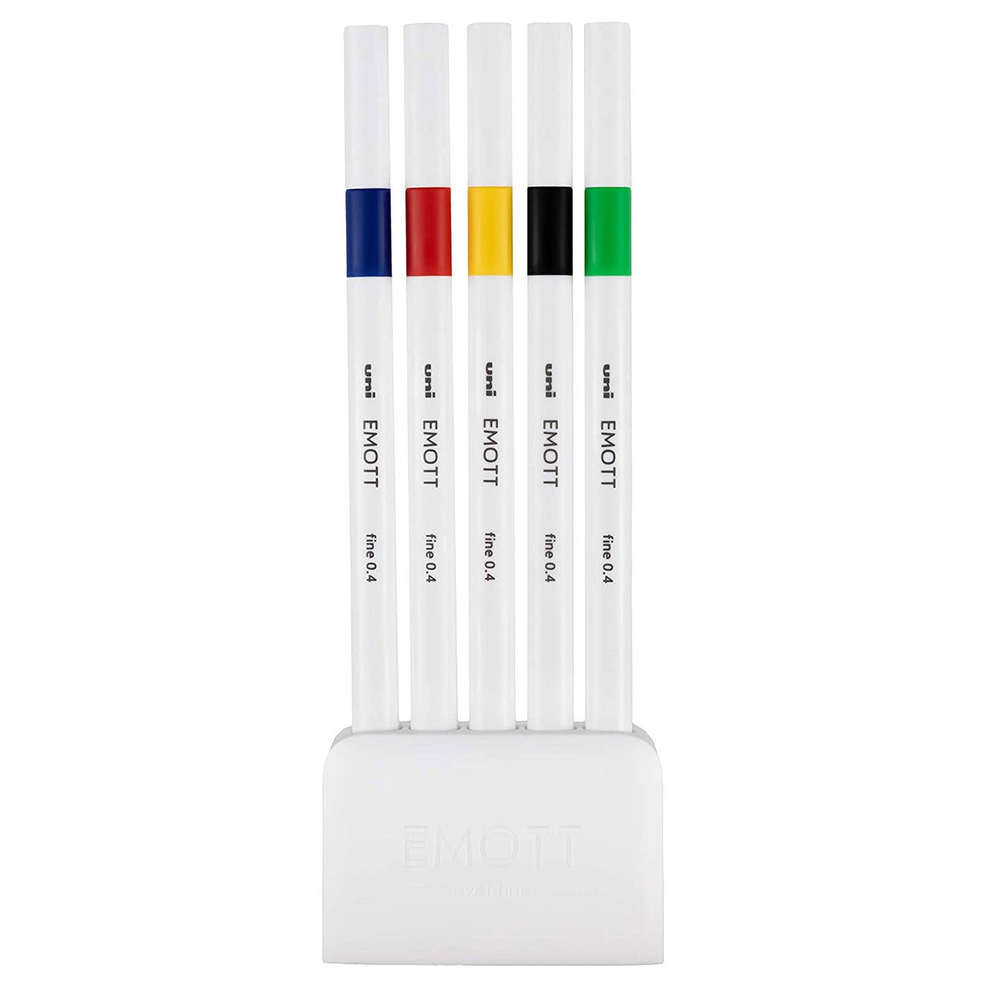 Uni Emott Fineliners Everfine 0.4mm No.1 Assorted 5 Pack