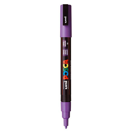 Uni Posca Marker 0.9-1.3mm Fine Violet PC-3M