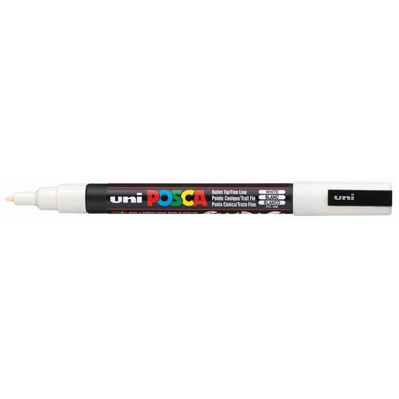 Uni Posca Marker 0.9-1.3mm Fine White PC-3M