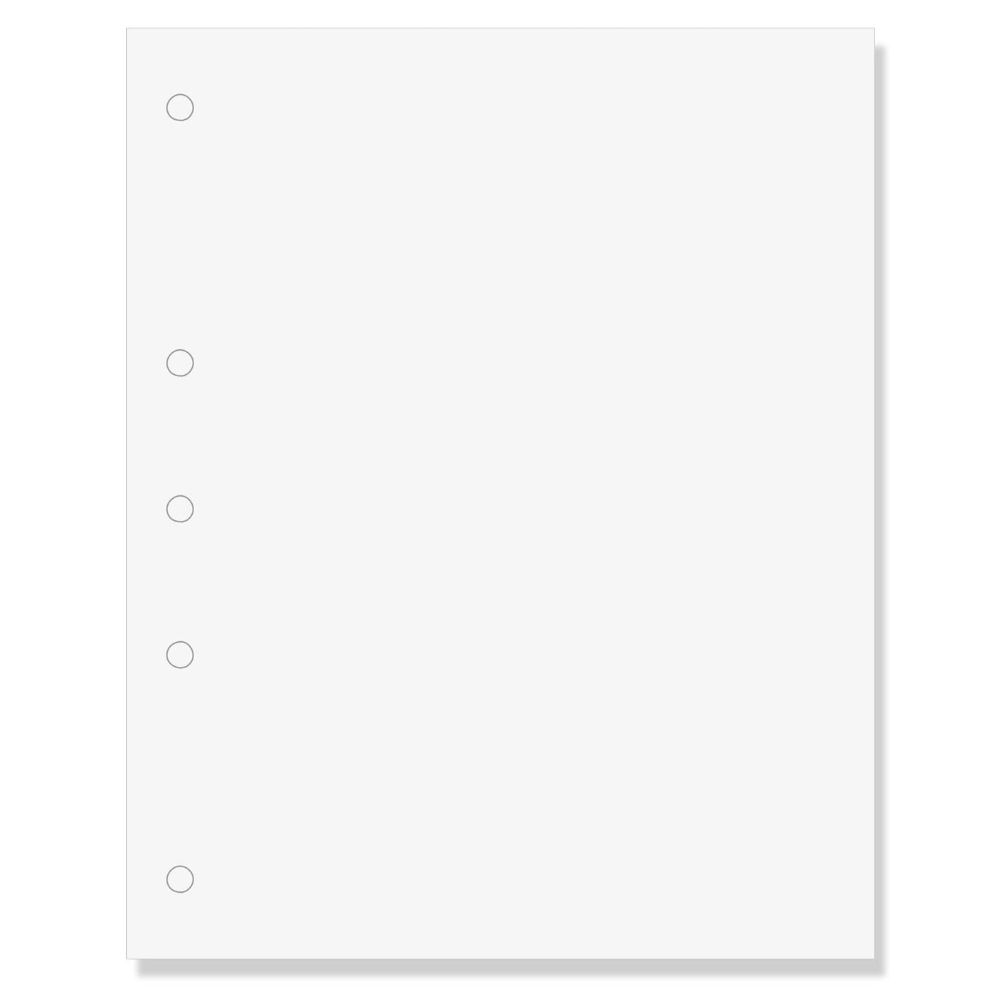 WARWICK 14A5 LOOSE LEAF REFILL PAD UNRULED 50 LEAVES INSIDE VIEW