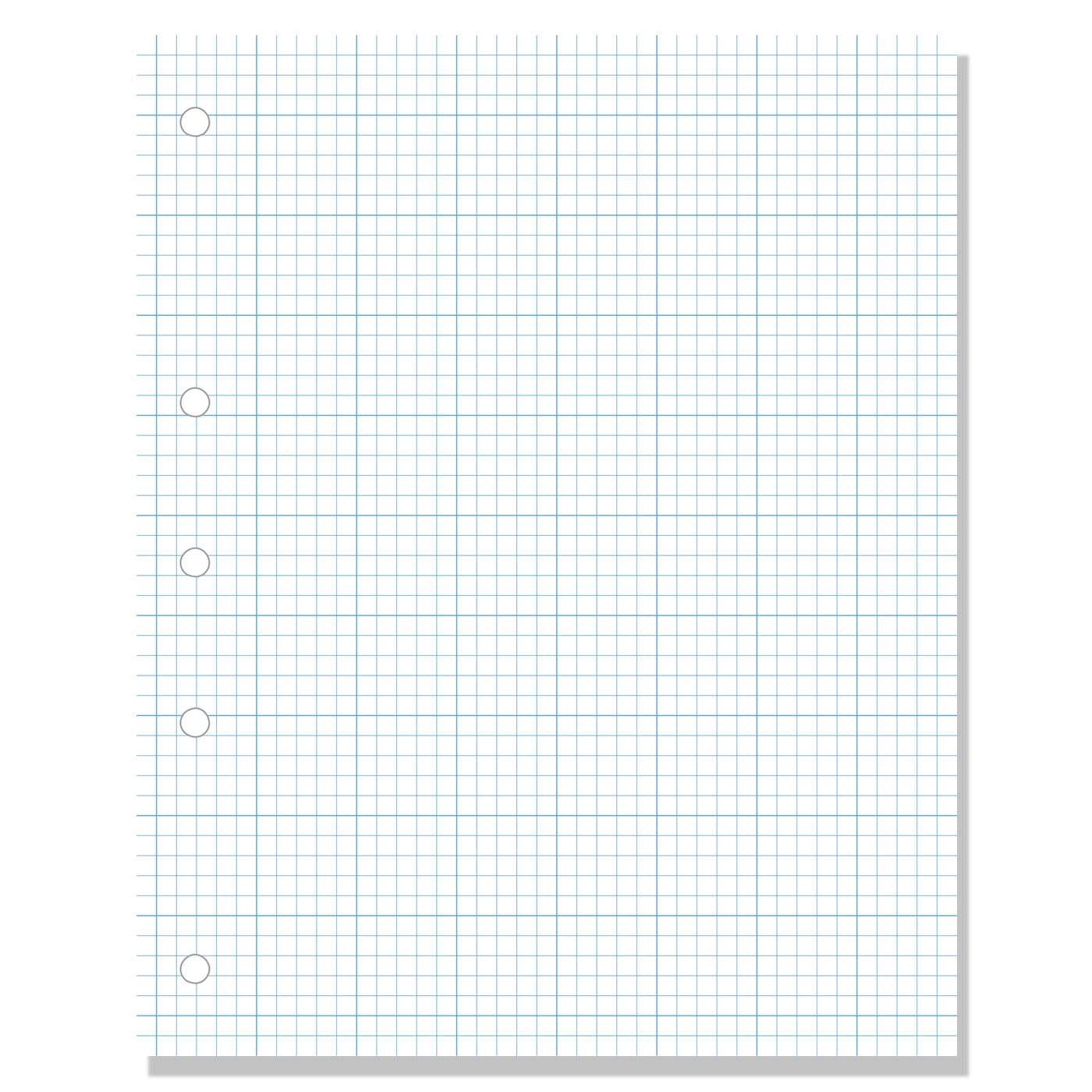 WARWICK 14J5 GRAPH PAD LOOSE LEAF REFILL 5MM QUAD 40 LEAVES inside pages