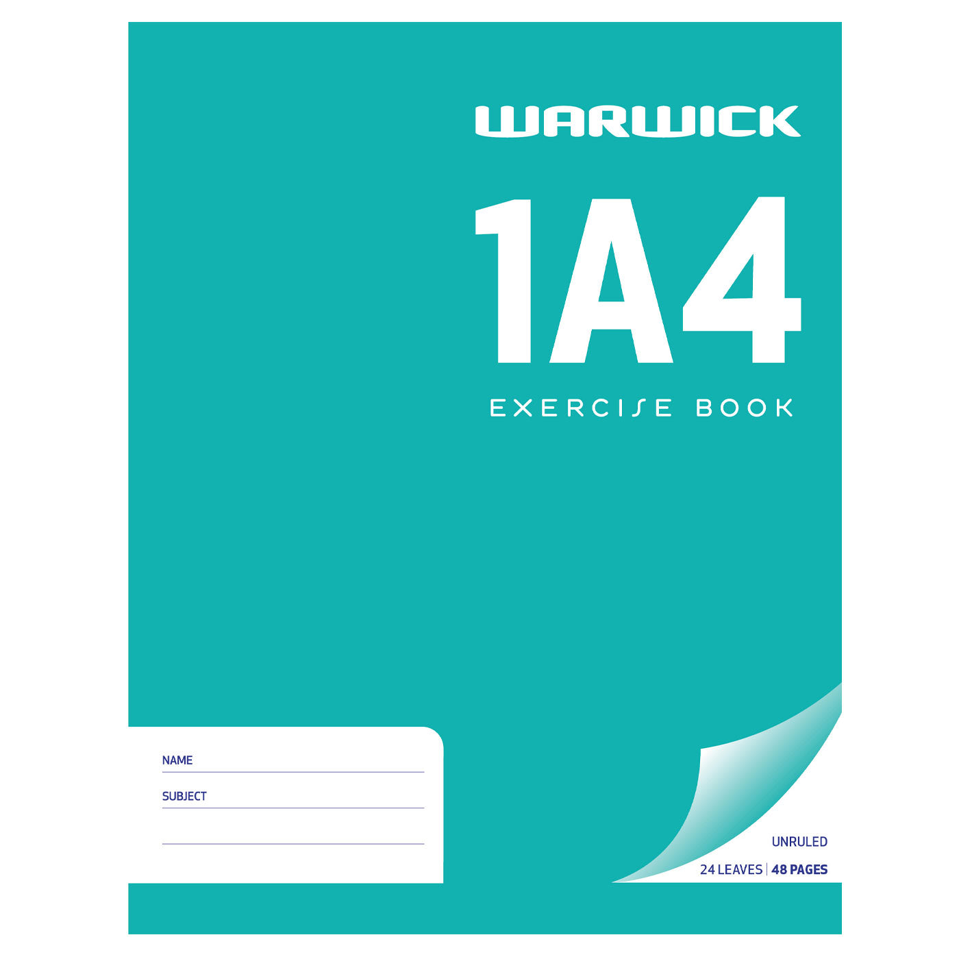 WARWICK EXERCISE BOOK 1A4 24 LEAF UNRULED - School Depot