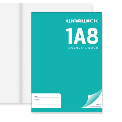 WARWICK EXERCISE BOOK 1A8 36 LEAF A4 UNRULED