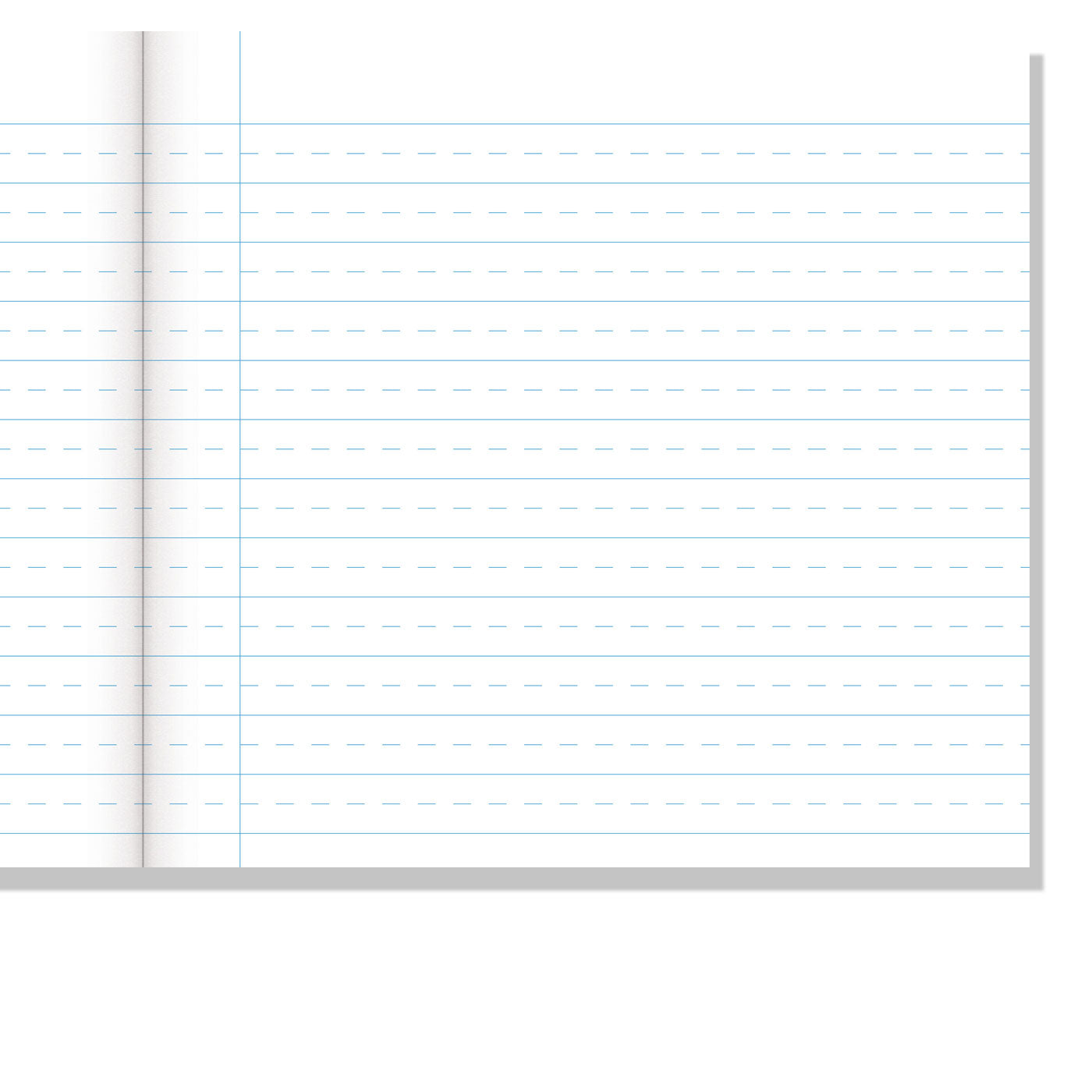 WARWICK LEARN TO WRITE LWB 32 LEAF DASHED 7MM RULED 14MM 198X210MM inside pages