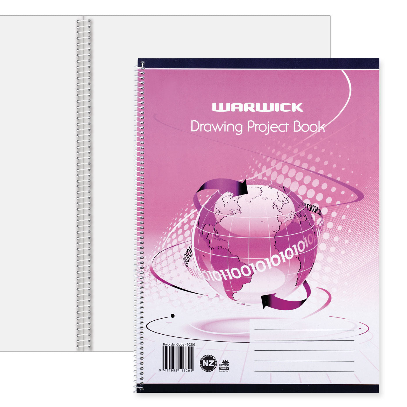 Warwick Spiral Bound Project Book Red