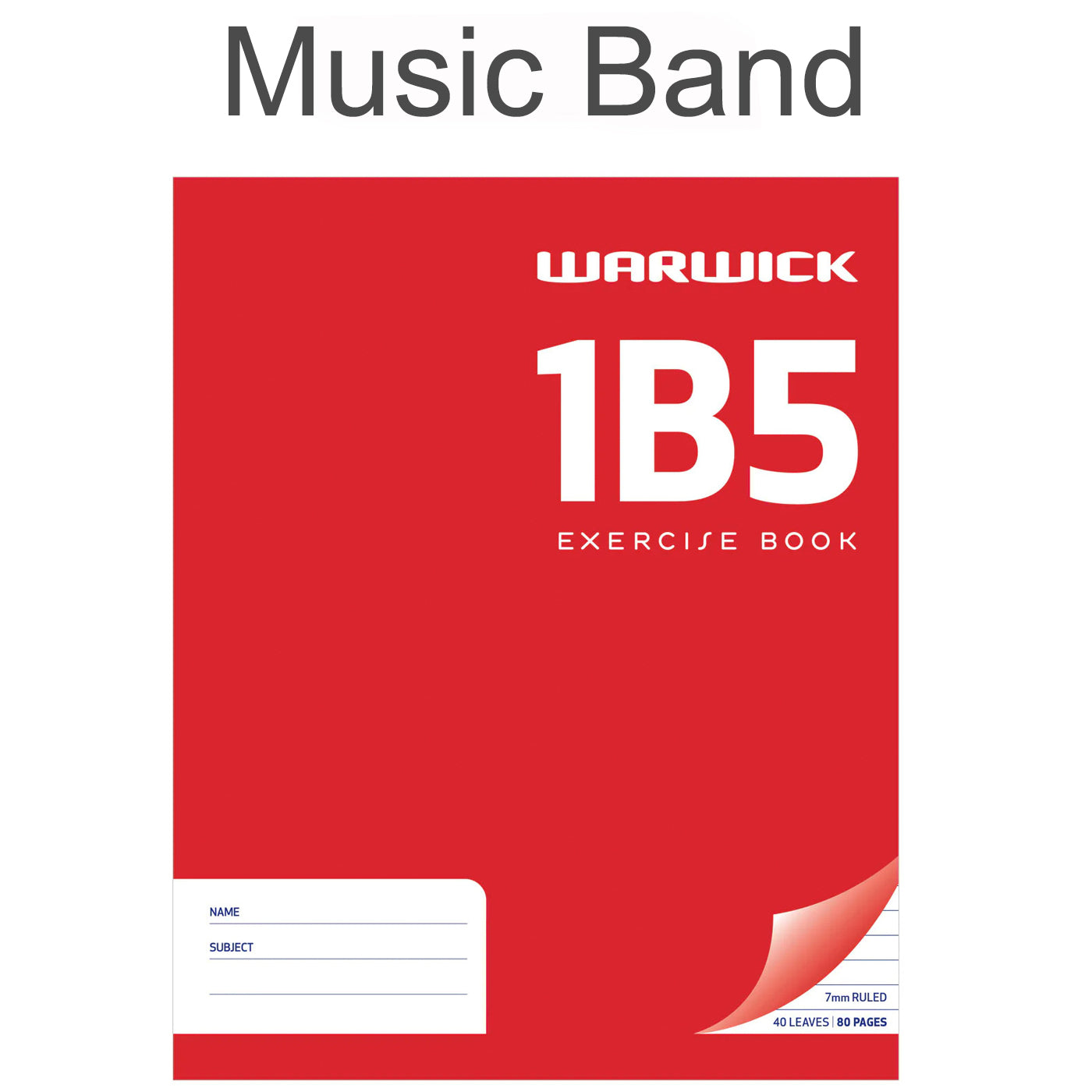 Warwick 1B5 Exercise Book Ruled 7mm 40 Leaf