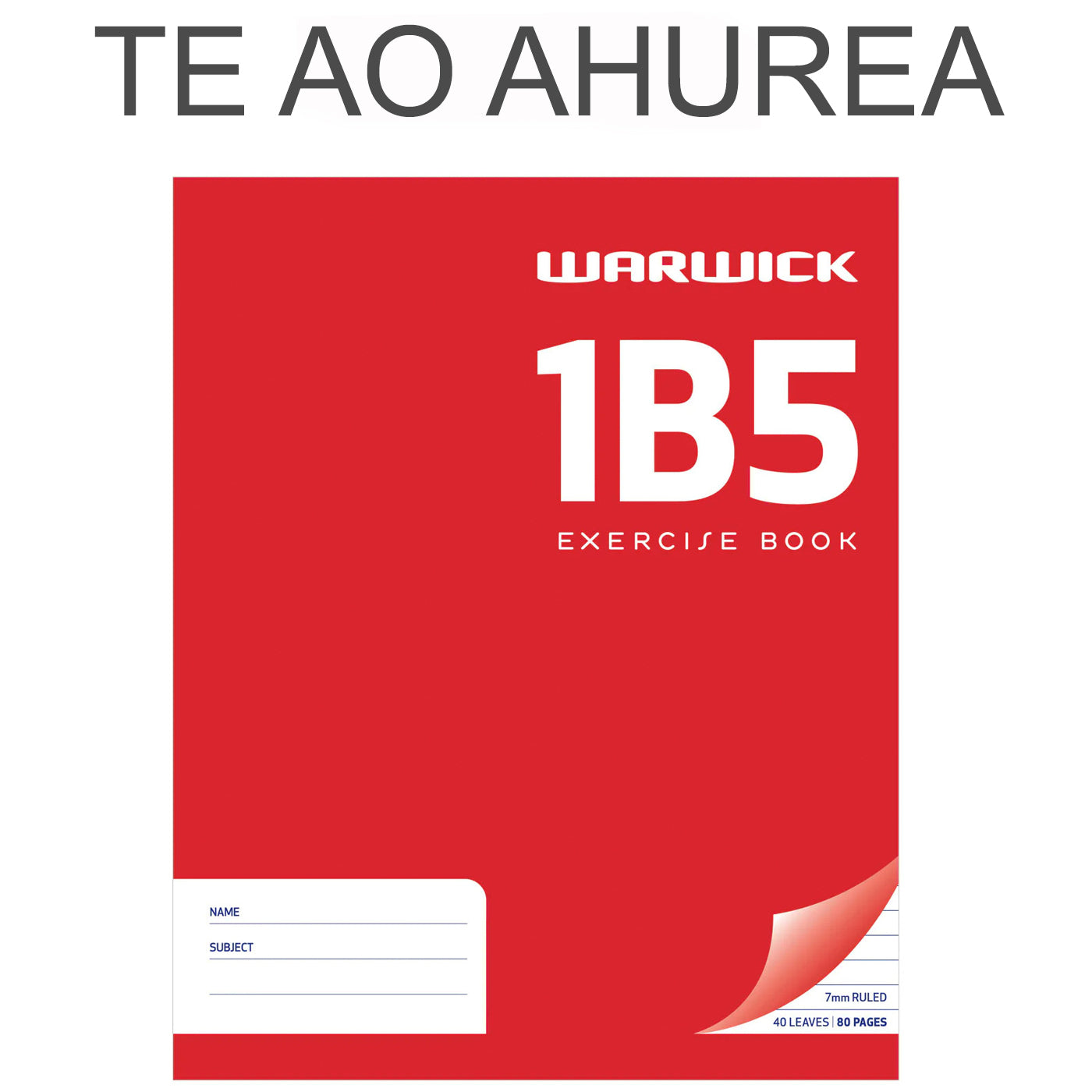 Warwick 1B5 Exercise Book Ruled 7mm 40 Leaf