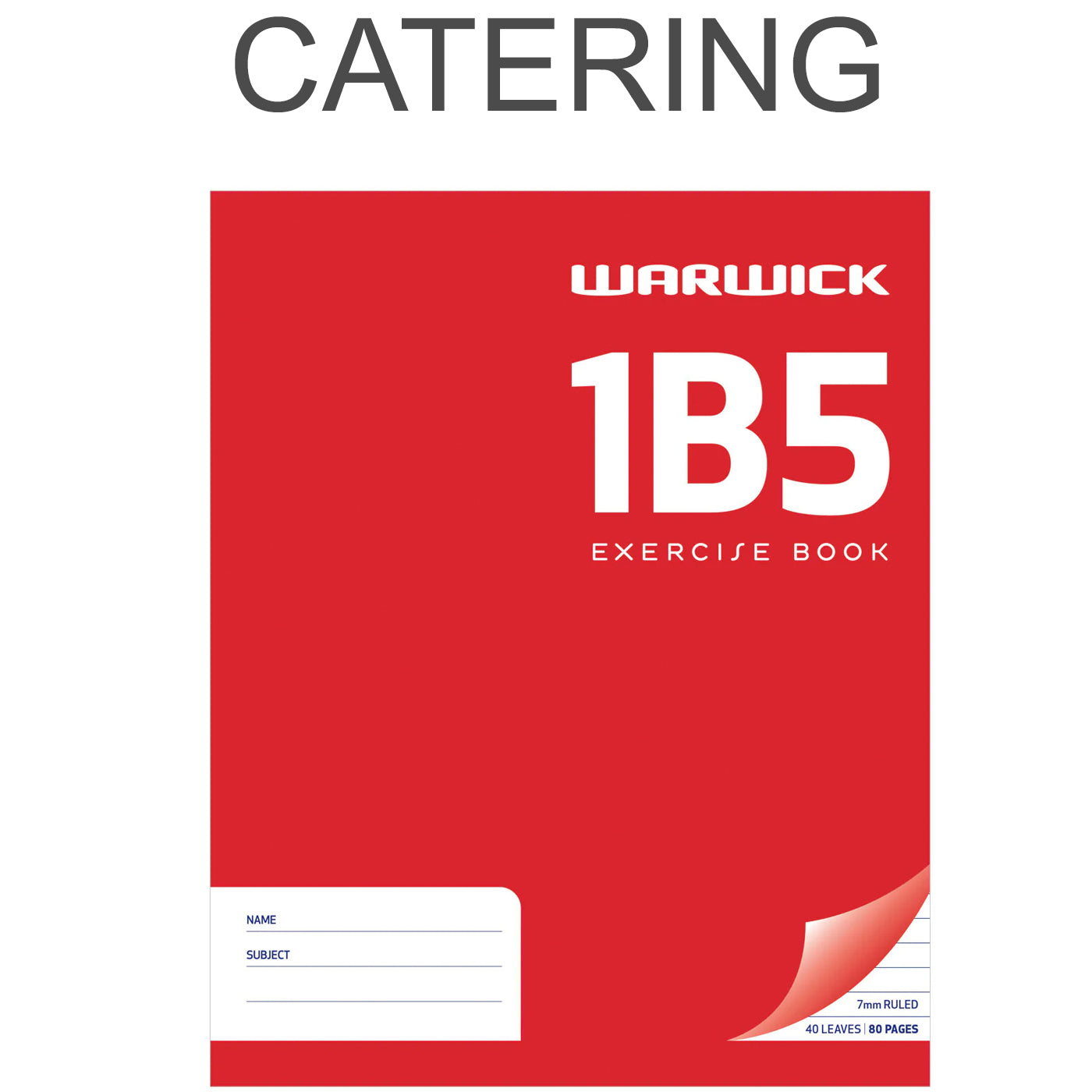 Warwick 1B5 Exercise Book Ruled 7mm 40 Leaf