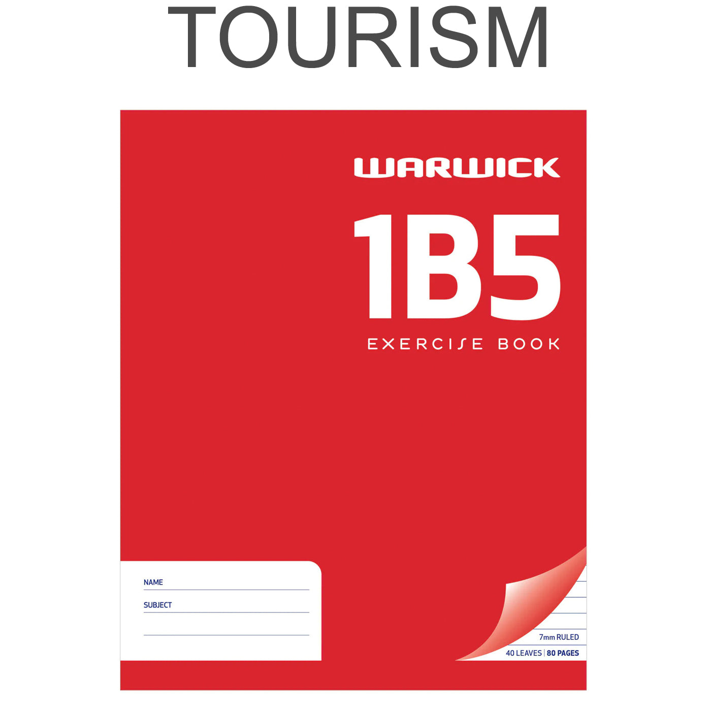Warwick 1B5 Exercise Book Ruled 7mm 40 Leaf