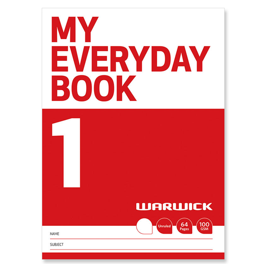 Warwick My Everyday Book 1 Unruled 100gsm 64 Pages