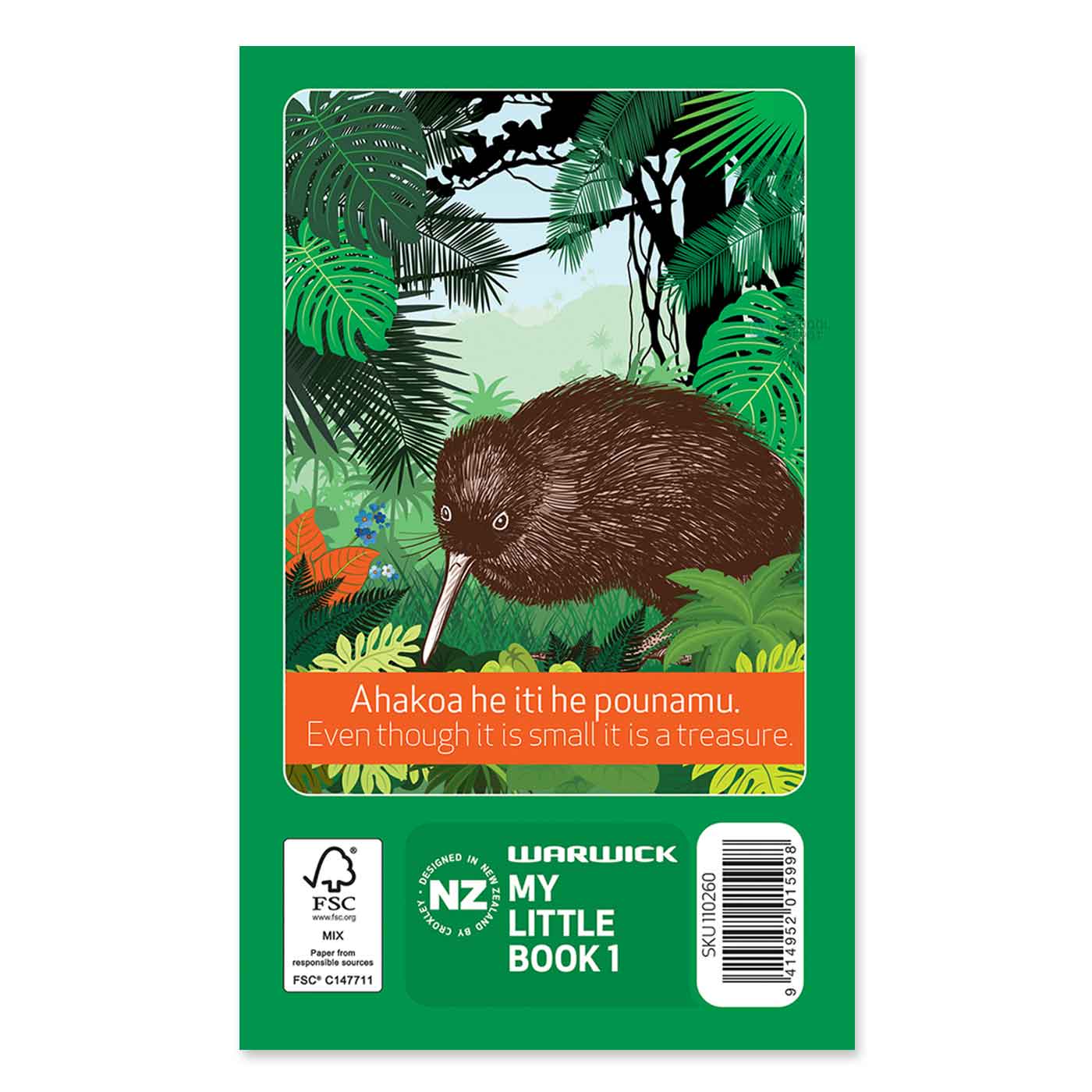 Warwick My Little Book 1 Toku Pukapuka Iti Bilingual 12mm Ruled 64 Pages